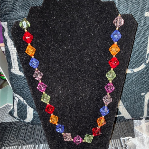 Source Unknown Jewelry - Source Unknown Vibrant Gemstone Necklace NWOT